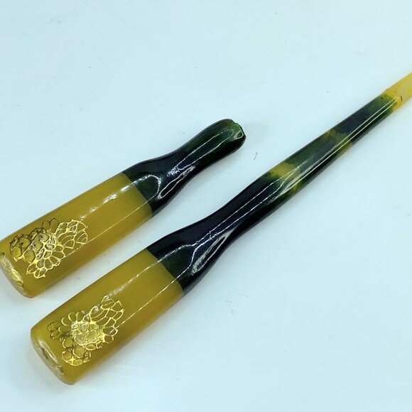 Japanese Celluloid Green transparent Koga Kanzashi Hair Ornament 13.9g GS613 main image 3